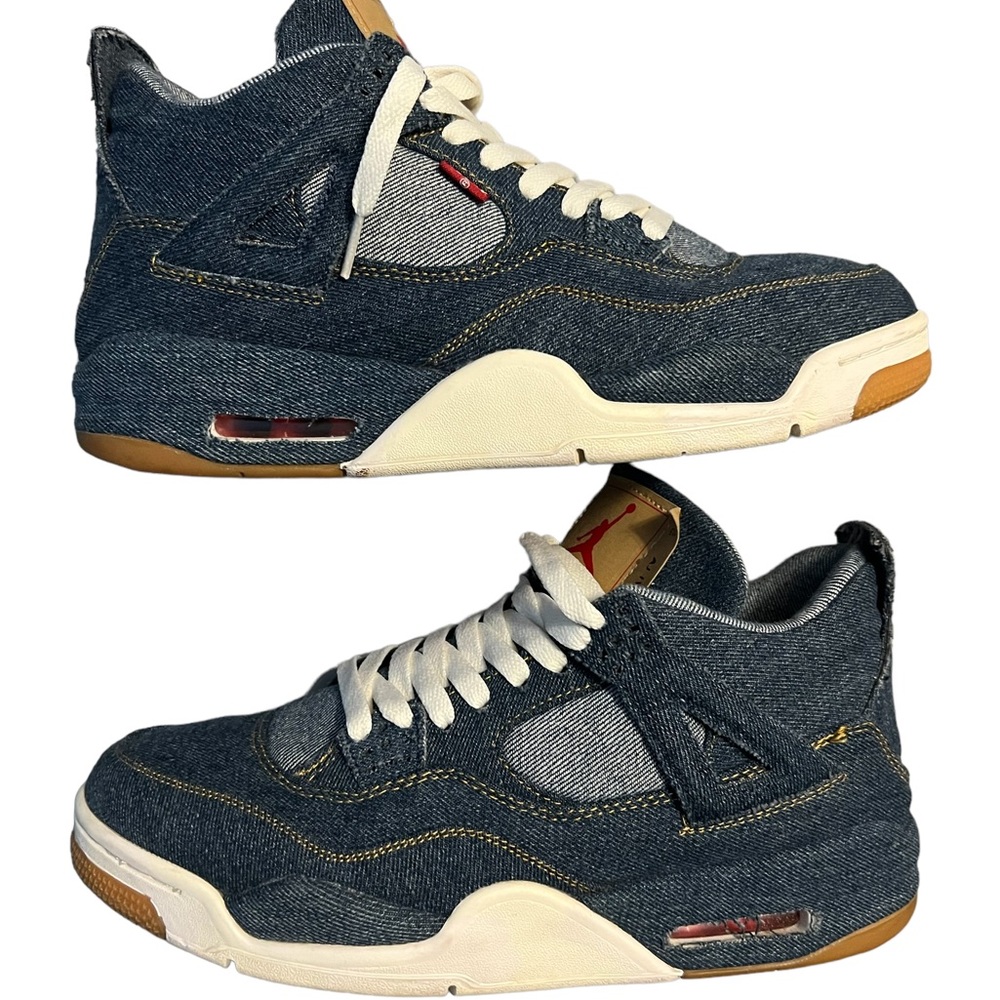 Air Jordan 4 Retro Levi Denim OG Size 11.5 Sneakers Blue Michael MJ Basketball